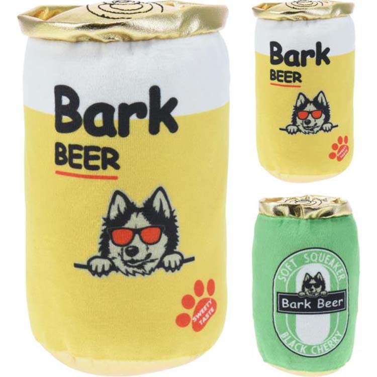 Hondenspeelgoed blik bier