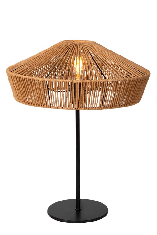 Lucide YUNKAI - Tafellamp - Ø 40 cm - 1xE27 - Licht hout