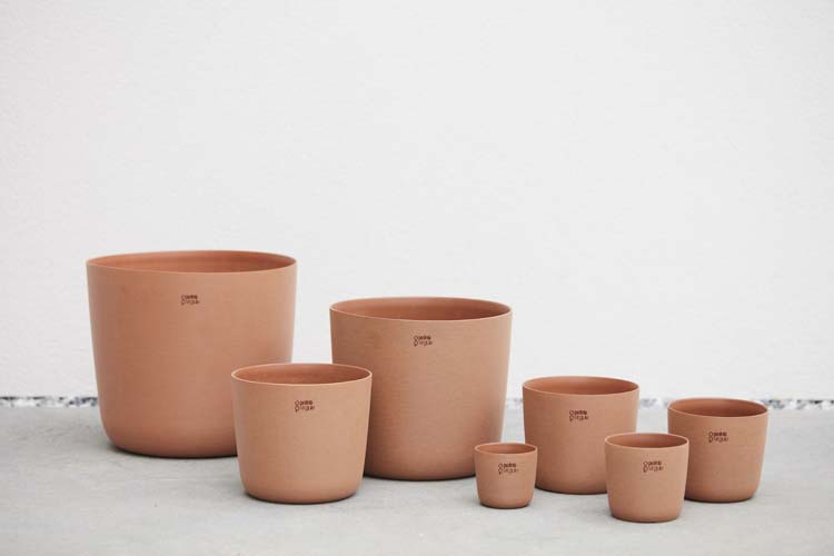 Pot de fleurs Point-Virgule D15.5 cm H13.6 cm terracotta