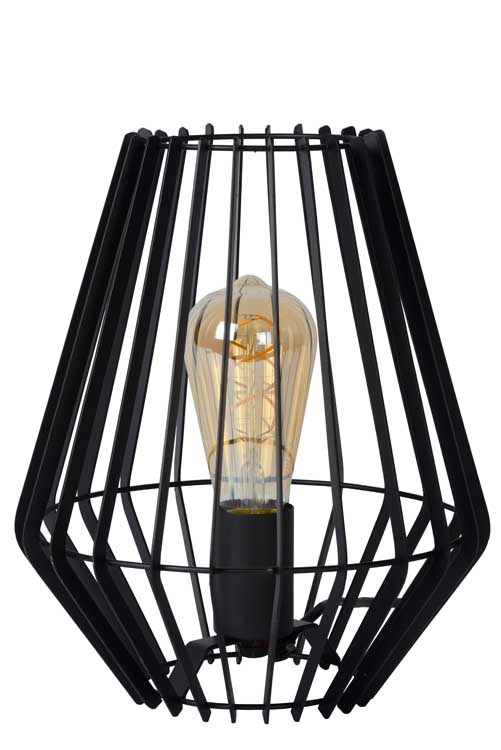 Lucide REDA - Lampe de table - E27 - Noir