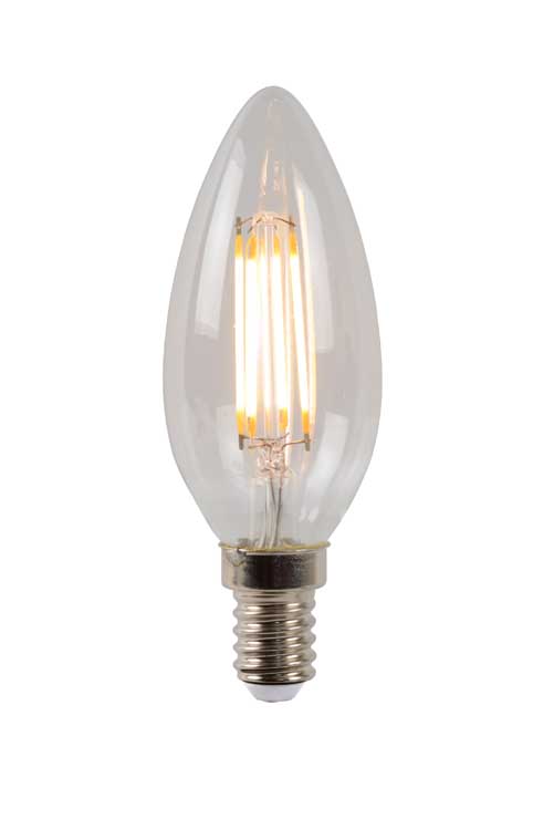 Lucide LED BULB - Filament lamp - Ø 3,5 cm - LED Dimb. - E14 - 1x4W 2700K - Transparant