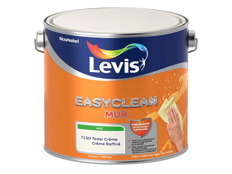 Levis Easyclean muur mat teder crème 2,5L