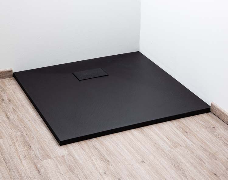 Douchebak Moby 90x90cm zwart