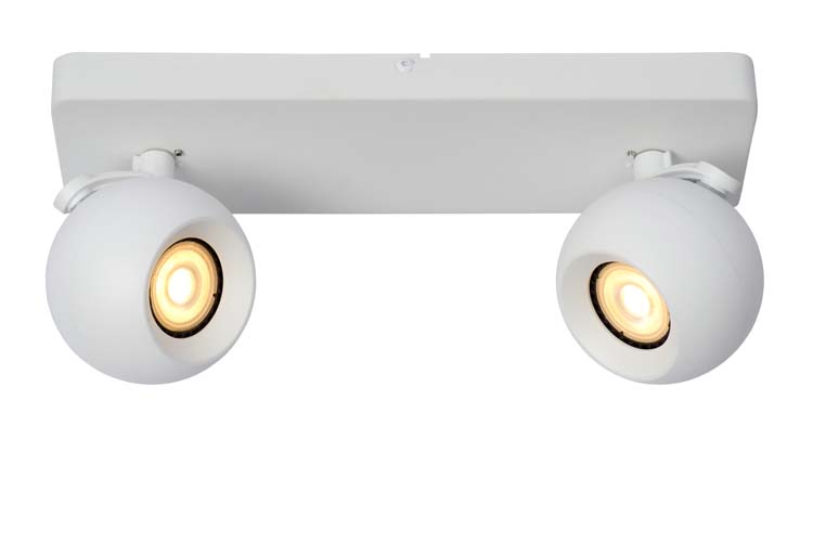 Spot plafond - 2xGU10 - Blanc - Balles