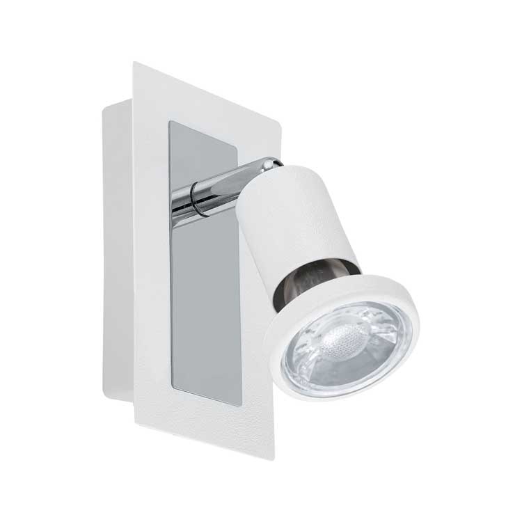 Spot LED - GU10 - 1x5W - Blanc/chrome