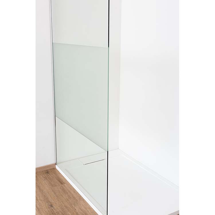 Inloopdouche Anais 137 x 200 cm verzuurd glas - chroom