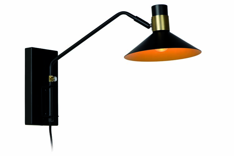 Lucide PEPIJN - Wandlamp - E14 - 3 StepDim - Zwart