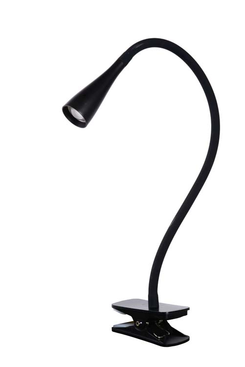 Lucide ZOZY - Klemlamp - LED Dimb. - 1x3W 3000K - 3 StepDim - Zwart