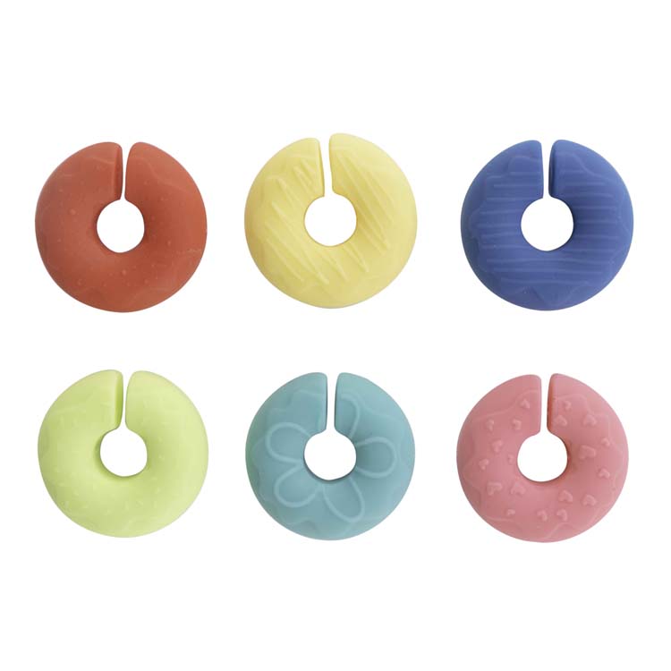 Marqueurs de verre Dotz set de 6 pièces silicone donut