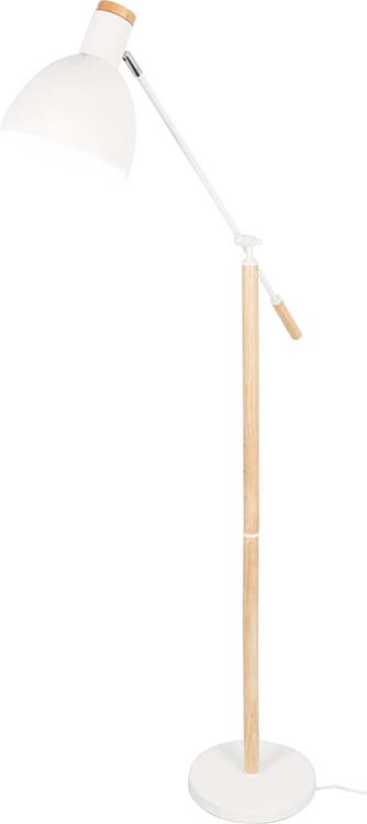 Lampadaire E27 max 40W D24.5 cm H145 cm blanche