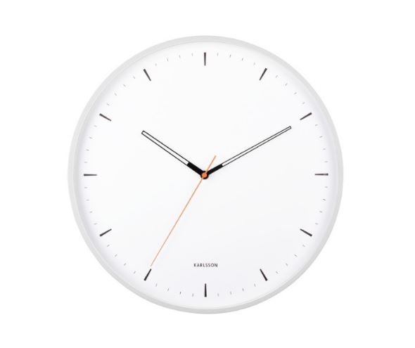 Horloge murale moderne blanche Ø 40 cm