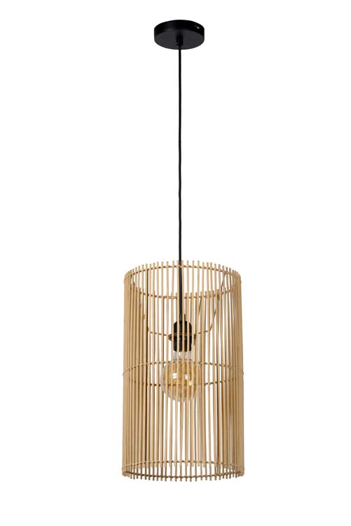 Lucide JANTINE - Suspension - Ø 26 cm - 1xE27 - Bois clair