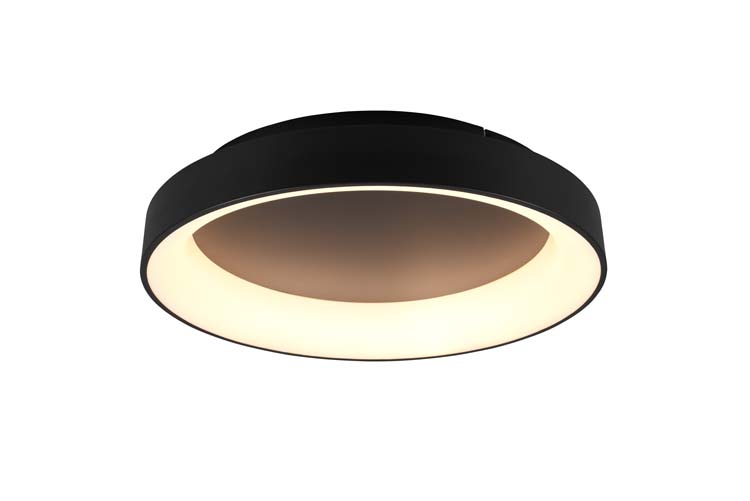 Plafonnière noir mate incl. 50W LED/ 5000Lm/ 2700-6000K D60cm