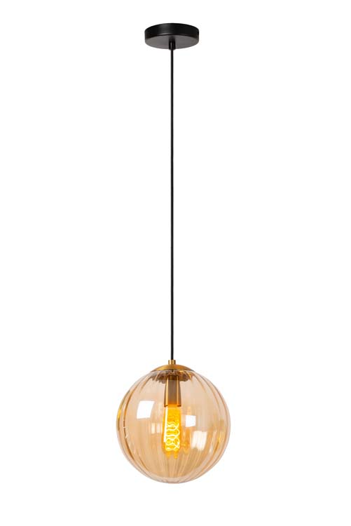 Lucide MONSARAZ - Hanglamp - Ø 25 cm - 1xE27 - Amber