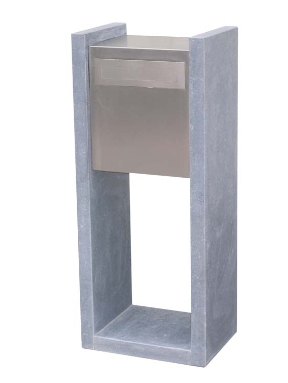 Brievenbus blauwsteen+inox Sambre 32x40x105cm