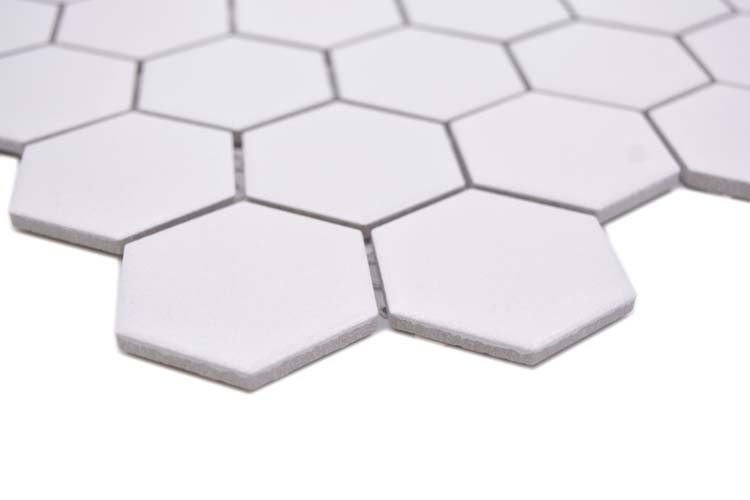 Mosaïque hexagone blanche 32,5 x 28,1 cm