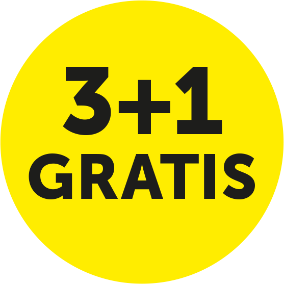 Actie 3+1 Gratis