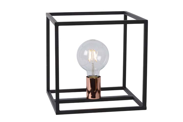 Lampe de table - E27 - 25cm - Noir