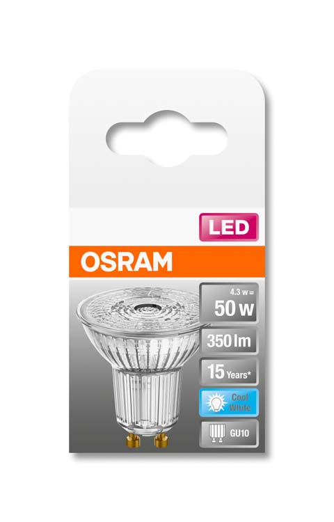 LED lamp star PAR16 GU10 4.3W koud wit