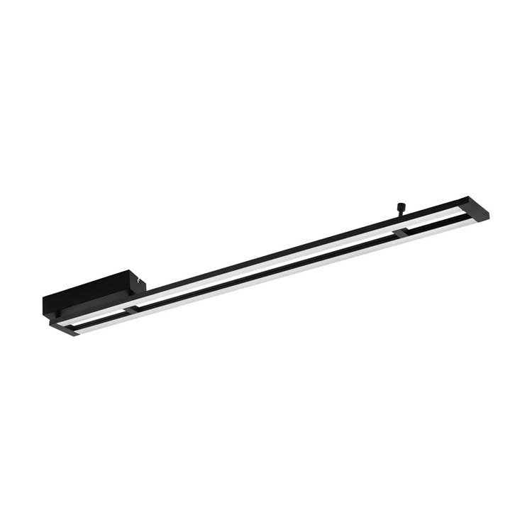 Plafonnier LED - L116cm - 30W - Dimmable - Noir/blanc