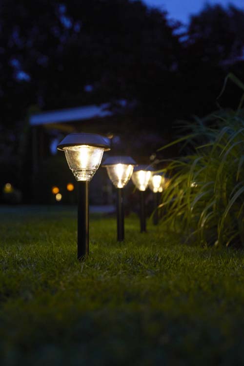 Solar tuinlamp met grondspie Garda antraciet 5 lumen