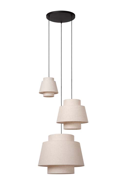 Lucide TRIBUTE - Hanglamp - 3xE27 - Beige