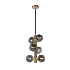 Lucide TYCHO - Suspension - Ø 25,5 cm - G9 - Or Mat - Lampes suspendues & lustres