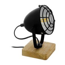 Eglo GATEBECK 1 - Lampe de table - E14 - 1X40W - Bois/noir - Lampes de tables