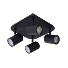 LENNERT Spot Plafond  4x5W/GU10 Noir Mat - Luminiare salle de bain