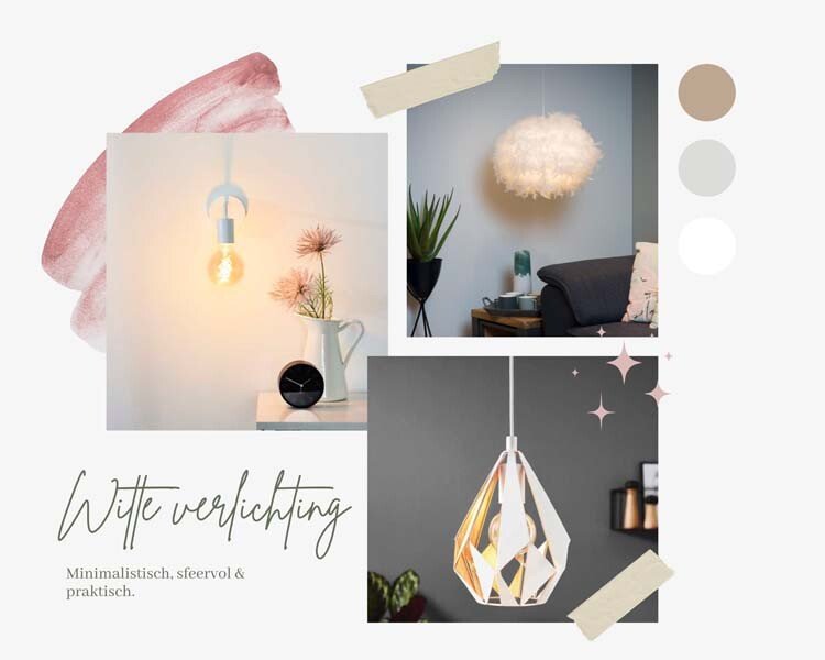 Moodboard witte verlichting