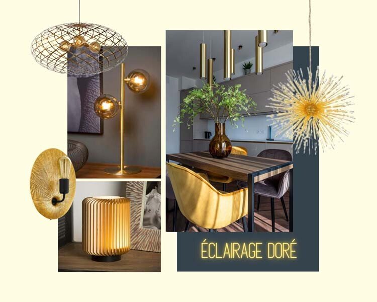 Moodboard gouden verlichting