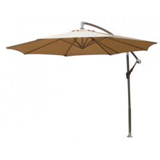 Parasol deluxe flottant sable 3 mètres méchanisme tournant pied croisé - Banne solaire